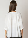 Soft Pleated White Blouse