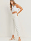 FINAL SALE Patch Pocket Wide Leg Jean in White