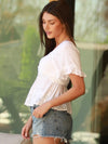 Eyelet Embroidered Twist Blouse