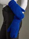 Royal Blue Cuffed Knit Mittens