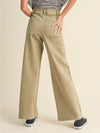 Straight Wide Leg Pants in Toast Brown