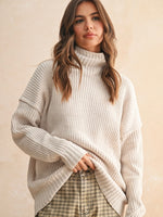 Mock Neck Chenille Sweater