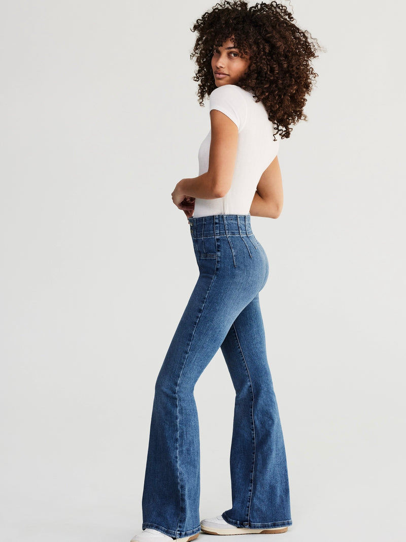 Jayde Denim Flare in Sunburst Blue