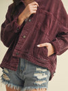 Cherry Denim Oversized Jacket