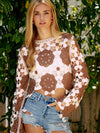 Crochet Flower Pullover