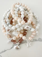 Silverite Chalcedony Octa Stretch in Silver
