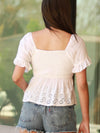 Eyelet Embroidered Twist Blouse