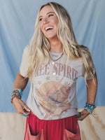 Free Spirit Graphic Tee in Tan