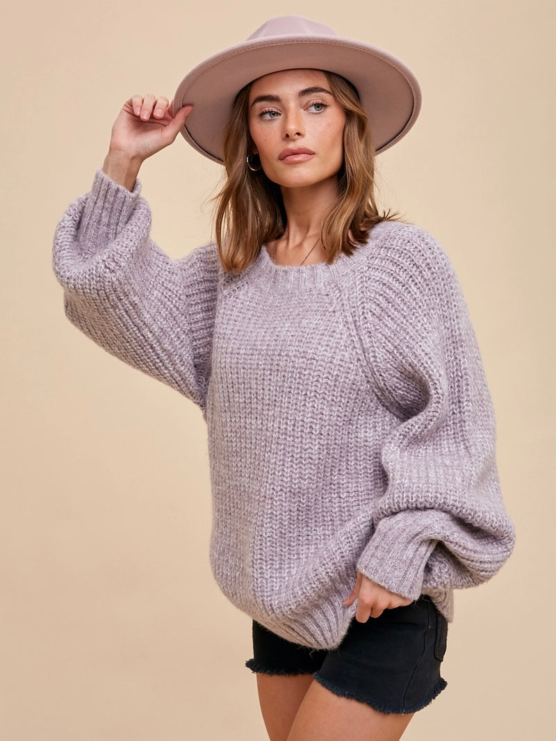 Lavender Fields Oversized Sweater