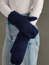 Navy Knit Mittens