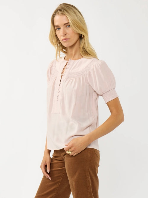 Puff Sleeve Blouse in Rose Water