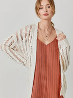 FINAL SALE Crochet Open Cardigan