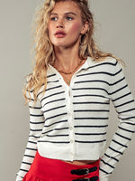 Striped Cropped Cardigan