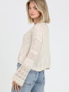 Light Weight Flare Bell Slit Sleeve Pullover