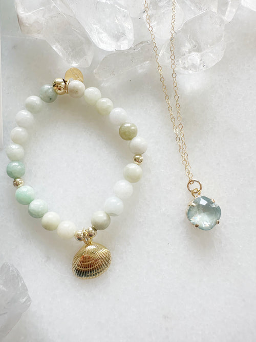 Luxa Little Jade & Aqua Chalcedony Luck