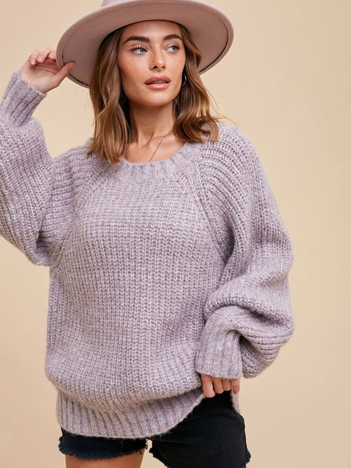 Lavender Fields Oversized Sweater