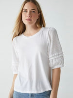 Jenny Eyelet Flutter Shirt