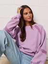 Lilac Lace Trim Sweatshirt