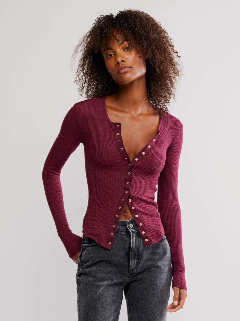 Going Places Cardigan in Acai
