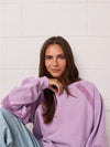 Lilac Lace Trim Sweatshirt