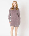 Cable Mock Neck Sweater Dress