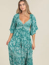 Evergreen Flow Midi Dress