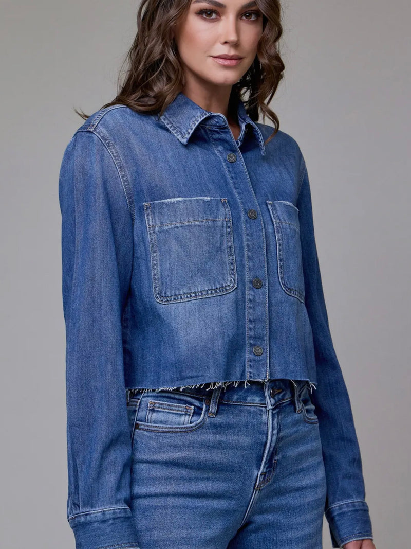 Cropped Denim Shirt