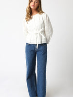 Aspen Eyelet Belted Top