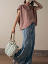 Textured Geometric Fringe Tote Bag