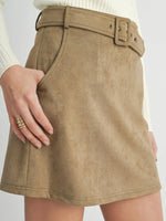 Tuscany Faux Suede Mini Skirt