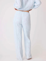 Cable Knit Lounge Pant in Blue