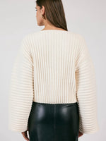 Boat Neck Sweater in Cream