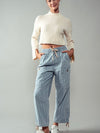 FINAL SALE Denim Stripe Cargo Pant