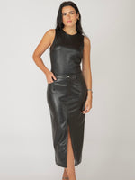 Faux Leather High Neck Bodysuit