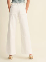 Raquel Front Pocket Straight Wide in White