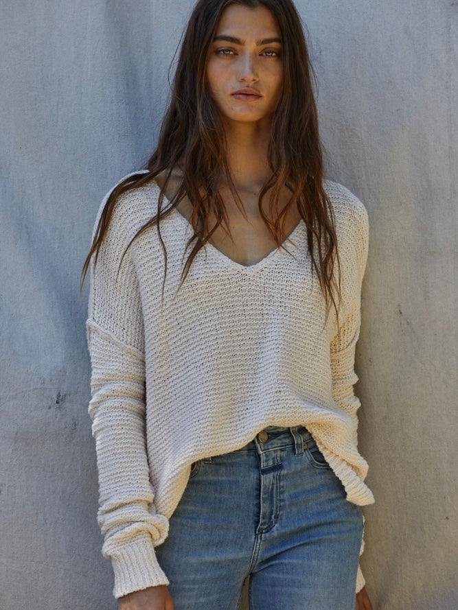 Cozy Knit Ivory Sweater