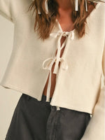 Cute as a Bow Tie Front Cardigan