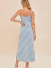 V-Neck Denim Maxi Dress