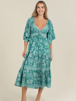 Evergreen Flow Midi Dress