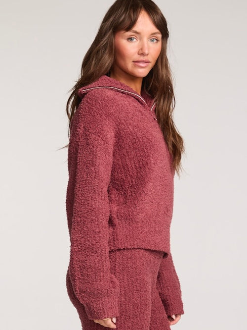 Rosewood Quarter Zip Sweater