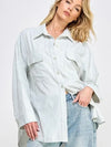 FINAL SALE Sage Linen Blend Shirt