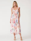 Scoop Neck Maxi Dress in Ivory Floral