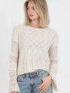 Light Weight Flare Bell Slit Sleeve Pullover