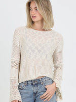 Light Weight Flare Bell Slit Sleeve Pullover