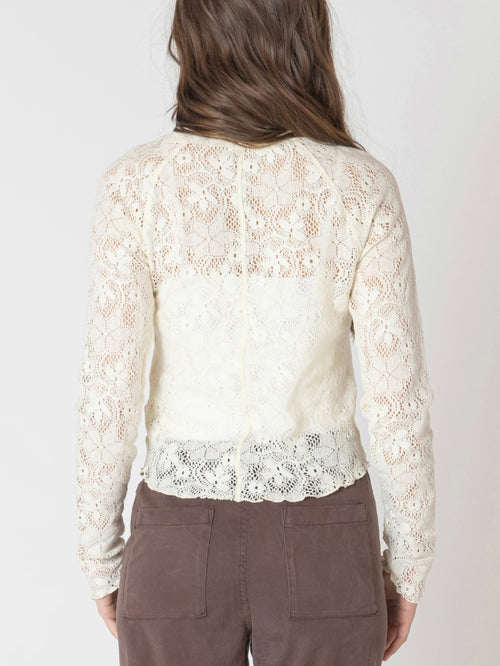 Exposed Seam Lace Top