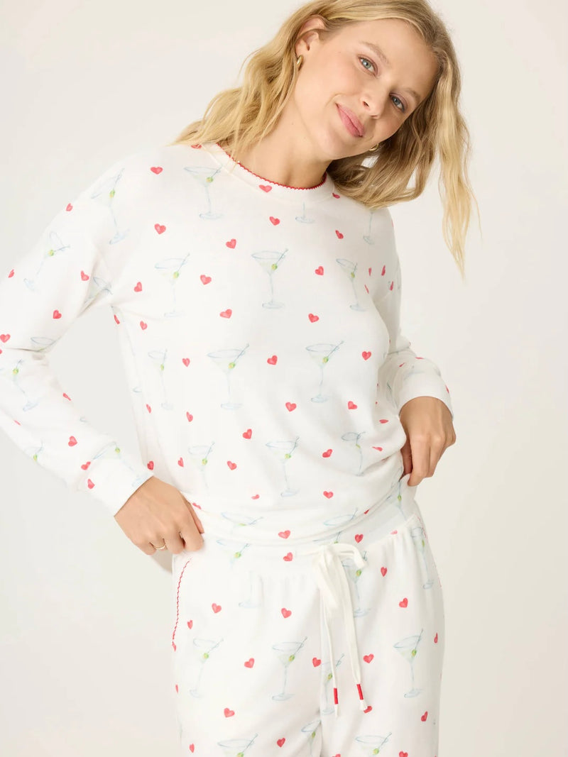 Happy Hour Hearts Pajama Top