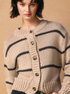 Sweater Weather Striped Button Cardigan