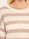 Selena Striped Sweater in Tan