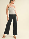 FINAL SALE Straight Wide Leg Pants in Fade Black