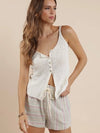 Beck Button Front Sweater Tank